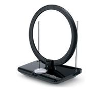 TM Electron TMANT014 Antena de Interior para televisión Alta definición (HD), con indicador de Encendido, compacta, amplificada con 45dB para recepción de TDT (DVB-T), UHF, VHF y FM.