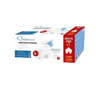 Filtro de agua universal AQUAnatur+ para jarras filtrantes, 4 etapas, 150L, elimina metales pesados