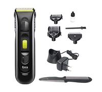TM Electron TMHC106G Maquinilla eléctrica Profesional cortapelos inalámbrica con batería Recargable, indicador de Carga Luminoso LED, Cuchillas de Titanio y cerámica, Verde, Clásico, Clásico