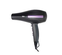 TM Electron TMHD120 - Secador de pelo profesional, 3 posiciones de calor y 2 velocidades, 2200W, Negro