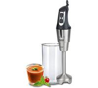 TM Electron TMPBA008 - Batidora de Mano de 400W de Potencia, 2m de Cable, Campana y Eje de Acero Inoxidable, Control graduable de Velocidad y empuñadora ergonómica. Incluye Vaso medidor de 900ml. …