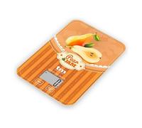 TM Electron TMPBS028 báscula de Cocina con Display Digital, Ultra Delgada con diseño Peras Vintage, 4 sensores, Vuelta a 0, Ideal para repostería y Alimentos, Hasta 5 Kg