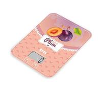 TM Electron TMPBS029 báscula de Cocina con Display Digital, Ultra Delgada con diseño ciruelas Vintage, 4 sensores, Vuelta a 0, Ideal para repostería y Alimentos