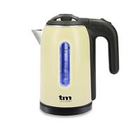TM Electron TMPKT010C hervidor de agua eléctrico de 1 litro de capacidad, 1.500w, indicador LED, base 360º y doble sistema de seguridad, color crema