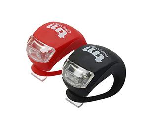 TM Electron TMTOR003 Set de luces LED frontal y trasera de silicona impermeable para bicicleta con 3 modos