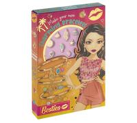 TM ESSENTIALS Juego de joyas de pulsera con dijes para mejores amigas, Standard, Aleación de metal, Ágata