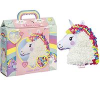 TM Essentials Juego de manualidades de unicornio: cojín de unicornio arcoíris con hilo suave y aguja de ganchillo, regalo para niños