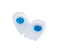 Ubiotex Talonera de silicona, Alza de doble densidad, Amortigua los puntos de carga, Cazoleta central, Alivia el dolor, Talla M, Recomendada para problemas de Espolón calcáneo