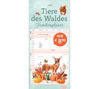 tm Tiere des Waldes Familienplaner 2027: Wandkalender 2027 zum Eintragen mit zauberhaft illustrierten Waldtieren. Familienkalender mit 5 Spalten Platz für alle wichtigen Termine