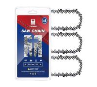 TM TWOMEM Cadena de motosierra de 16 pulgadas, paso de 0.325 pulgadas, calibre 50 pulgadas, 66 eslabones de transmisión para Husqvarna 435 y más, paquete de 3