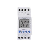 TM612 220 Vac 16A 6PINS 2NO 2NC 2 Canales Pantalla LCD Grande programable 24 Horas Reloj con Dos Salidas de relé Temporizador Interruptor 2NO(TM612 220V)