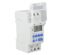 TM919TK Interruptor temporizador astronómico para control electrónico digital de tiempo con puesta de sol automática de amanecer, 8 programas, 90 x 36 x 68 mm, plástico blanco 16 A, 3200 W