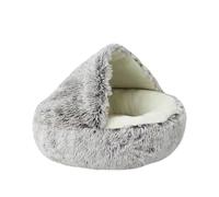 TMAOZW Cama for Gatos, colchón for Mascotas, Nido cálido for Dormir reparador, Cueva for Perros pequeños, Gatitos, Adecuado for Gatos, Perros, Juego, Descanso, Almuerzo(White Brown)