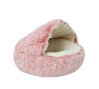 TMAOZW Cama for Gatos, colchón for Mascotas, Nido cálido for Dormir reparador, Cueva for Perros pequeños, Gatitos, Adecuado for Gatos, Perros, Juego, Descanso, Almuerzo(Pink)
