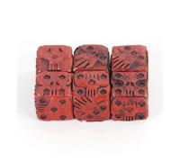 TMAOZW Juego de Dados Dados de Terror Retro Rojos de 6 Piezas, Dados D6 de 19,6 mm, adecuados for Juegos de Dados de Fiesta, café Dados de Colores