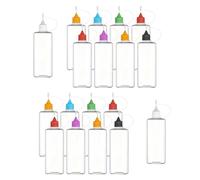 Tmboryuu 18 Botellas Dispensadoras de Multicolor Boquillas Finas para un Control Preciso de Líquidos en Manualidades y Cocina Precisión Herramienta de Elaboración Pequeños Organizadores de de Cocina