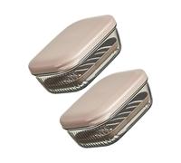 Tmboryuu 2 jaboneras elegantes con cubierta a prueba de fugas, bandeja de secado de doble capa para baño, decoración del hogar, jabonera creativa para baño