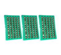 Tmboryuu 50/100/150 pilas LR44 AG13 de 140 mAh para reloj de monedas L1154 357 SR44 1,5 V, pilas alcalinas de botón adecuadas para calculadora alcalina de manganeso y control remoto