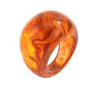 Tmboryuu Anillos de resina de Artesanía resistente a las manchas Ajuste transpirable Joyería multifuncional Adecuado para múltiples ocasiones Anillos de dedo de resina de arte único