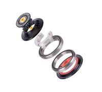 Tmboryuu Auriculares universales para bicicleta, rodamientos de sellado de aluminio, rodamiento recto cónico, rodamientos de horquilla, gestión de cables internos, peso ligero, enrutamiento interno de