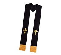 Tmboryuu Bufanda bordada de tela de poliéster de secado rápido para eventos religiosos y viajes, estola de hombro, A., Talla única