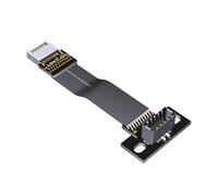 Tmboryuu Cable de extensión USB 3.2 Gen 2 tipo E, adaptador de velocidad de 10 Gbps, cable plano con agujero de tornillo, panel frontal macho a hembra