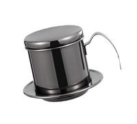 Tmboryuu Cafetera de acero inoxidable de montaje rápido, gotero fácil de transportar con malla de doble capa para preparación profesional, taza de café vietnamita portátil