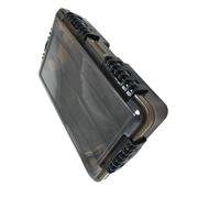 Tmboryuu Caja de almacenamiento portátil transparente para señuelos con compartimentos multifunción y bandeja separadora ajustable para cebos multifunción