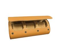 Tmboryuu Caja de reloj de piel sintética de 1/2 / 3 ranuras para caja de almacenamiento protectora con interior suave y funda de diseño para coleccionista