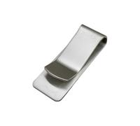 Tmboryuu Cartera minimalista de acero inoxidable con clip para dinero en efectivo, bolsillo frontal delgado para tarjetas de crédito e ideas para tarjetas de crédito de negocios, Silver