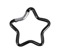 Tmboryuu Clip de mosquetón en Forma de Estrella con, Black | Gancho de llavero resistente para acampar, pescar, senderismo, viajar, hebillas de escalada en forma de estrella,