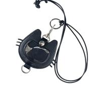 Tmboryuu Collar con colgante de cara de gato minimalista, cadena cómoda con monedero pequeño funcional nuevo bolso de cuero nuevo colgante, talla única, como se describe