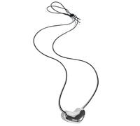 Tmboryuu Collar de cuerda con colgante de remolinos de moda con cuerda de cuero personalizable para trajes elegantes, fiestas y uso casual, elegante collar de amor, talla única, como se describe, No