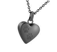 Tmboryuu Collar de urna con diseño de Amor para Mascotas, corazón Que se Puede Abrir, joyería Conmemorativa de Acero Inoxidable para Almacenamiento de Cenizas, Collar de Recuerdos de de Mascotas