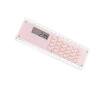 Tmboryuu Combinación de Regla de Doble de 15 cm y calculadora de 8 dígitos, Herramienta ergonómica Delgada para proyectos de ingeniería y Aprendizaje Creativo Calculadora de Regla para niños