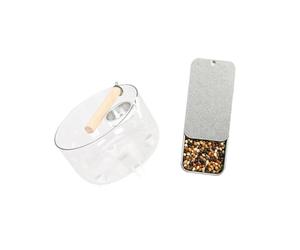 Tmboryuu Conure Estación de Sett de Entrenamiento Desmontable Montaje en Jaula de Sustancias Nunca Tóxicas Accesorio para Pájaros para Pájaros Pequeños y Grandes Soporte de Entrenamiento
