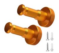 Tmboryuu De 2 sujetadores de pared inoxidables, fuertes perchas de aluminio para ropa, ganchos para batas montados, juego de ganchos para toallas para baño, sujetadores de mezcla de aluminio
