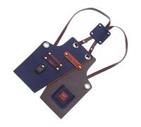 Tmboryuu Delantal decorativo para muñecas, ajustable, de piel sintética, accesorio hecho a mano, accesorios de muñeca de piel sintética