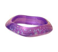 Tmboryuu Elegante brazalete de resina de gran tamaño colorido y llamativo con patrón de estrella brillante para mujer, irregular, grande y brillante, talla única, como se describe