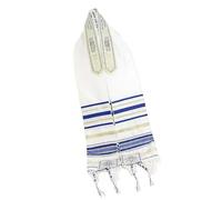 Tmboryuu Elegante bufanda religiosa para la cabeza, tela suave y aireada, bordes tradicionales hechos a mano, adecuada para oraciones diarias y festivales, elegante prenda de oración morada, azul real