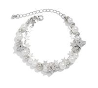 Tmboryuu Elegante colgante de estrella con cuentas de cuento de hadas, adecuado para el uso diario, elegante pulsera colgante, talla única, como se describe