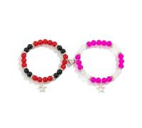 Tmboryuu Elegante colgante de estrella con cuentas de cuento de hadas, adecuado para el uso diario, elegante pulsera colgante, talla única, como se describe