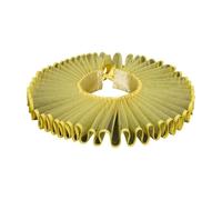 Tmboryuu Elegante collar isabelino de payaso renacentista, cosplay, vampiros, para bailes de máscaras, vintage, a la moda, con volantes, amarillo, Talla única