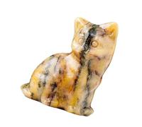 Tmboryuu Escultura en Miniatura de Gatos de la Suerte de Natural para decoración del hogar Fengshui Amuleto de Buena Suerte Adorno Coleccionable Regalo para Gatos Fengshui