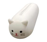 Tmboryuu Estuche de silicona suave para estudiantes, niñas, mujeres, organizador de bolígrafos de gran capacidad, bolsa para lápices, bolsa de cosméticos de viaje, Etiqueta Cat Horizontal Z