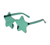 Tmboryuu Gafas de sol permanentes de una sola pieza para ejecución, disfraz de PC, sustancia fina, incidentes de vacaciones, parasoles moldeados con estrellas, materiales de fiesta