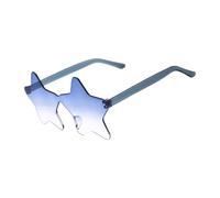 Tmboryuu Gafas de sol permanentes de una sola pieza para ejecución, disfraz de PC, sustancia fina, incidentes de vacaciones, parasoles moldeados con estrellas, materiales de fiesta