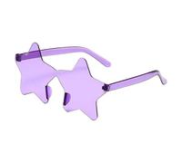 Tmboryuu Gafas de sol permanentes de una sola pieza para ejecución, disfraz de PC, sustancia fina, incidentes de vacaciones, parasoles moldeados con estrellas, materiales de fiesta