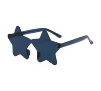 Tmboryuu Gafas de sol permanentes de una sola pieza para ejecución, disfraz de PC, sustancia fina, incidentes de vacaciones, parasoles moldeados con estrellas, materiales de fiesta