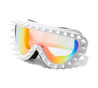 Tmboryuu Gafas protectoras para, protección contra la nieve, gafas para exteriores con decoración tachonada para entusiastas del montañismo, gafas para la nieve